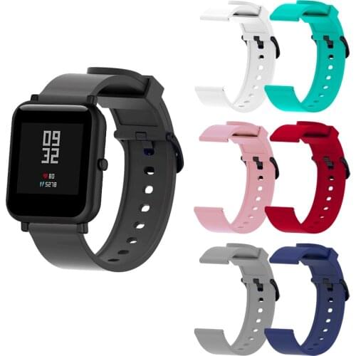 Silicone Bracelet for Amazfit Bip GTS 2 GTR Wrist Strap for Xiaomi Amazfit Bip U Bip S Smart Watch Band for Garmin Vivoactive 3