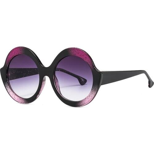 New Stylish Colorful Gradient Frame Women Sunglasses Hip Hop Street Beat Eyewear Fashion Round Men Sun Glasses Shades For Female