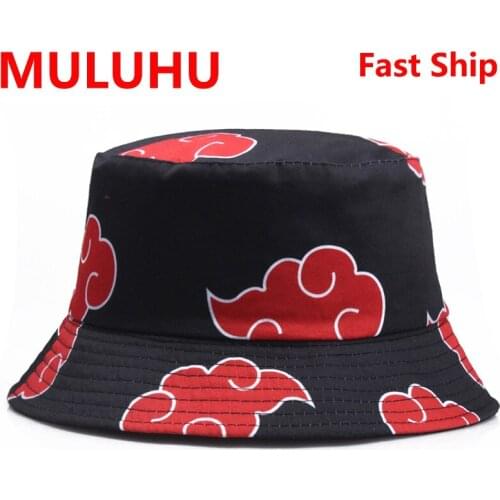 Vissershoedje Japan Anime Cartoon Print Clouds Outdoor Sunscreen Sunshade Fisherman Hat Men Women Bucket Caps Gorras
