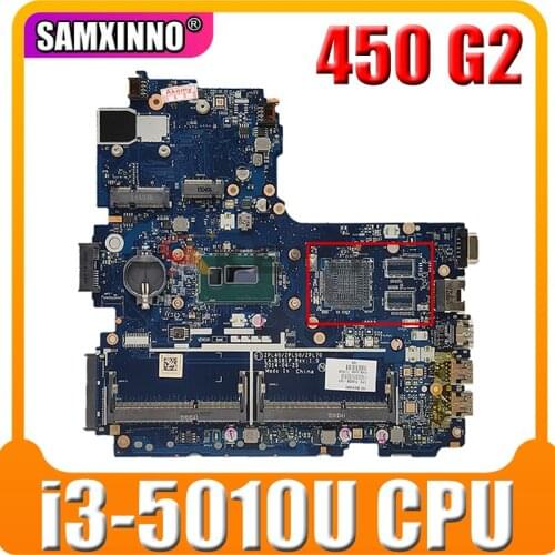 High quality For HP 450 G2 Laptop Motherboard 799551-501 LA-B181P With SR23Z i3-5010u CPU DDR3L MB 100% Tested Fast Ship