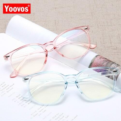 Yoovos Classic Glasses Frame Women/Men 2021 Vintage Plastic Eyeglasses For Women Retro Anti-Blue Light Okulary Gafas De Hombre