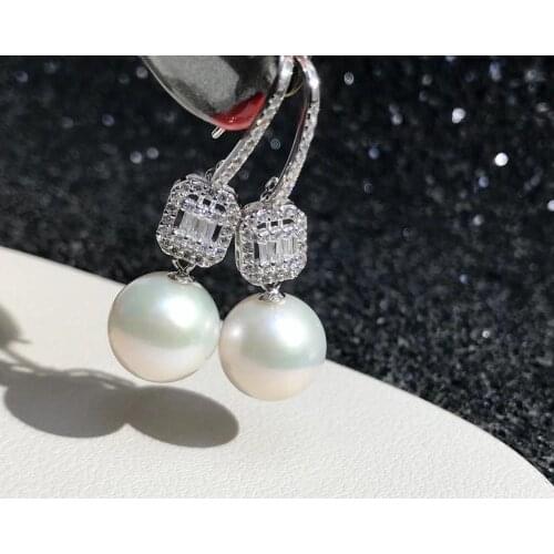 Anniversary 925 Sterling Silver Earrings Findings Settings Base Mountings Parts for Pearls Agate Crystal Stones Jade 5pairs/lot