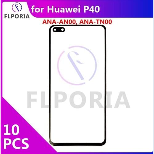 10pcs/Lot for Huawei P40 Front Glass Touch Glass Lens Outer Touch Screen Glass for Huawei ANA-AN00 ANA-TN00 Phone Repair Parts