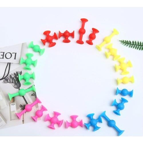 100pcs/The latest DIY creative sucker toys, childrens puzzle, interesting and splice sucker plastic toys