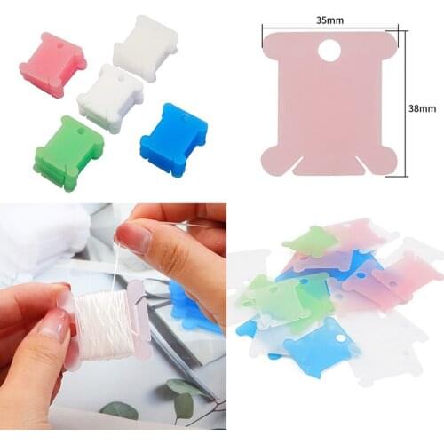 120Pcs Embroidery Floss Craft Thread Bobbin Cross Stitch Storage Holder Plastic Sewing Thread Board Card Craft Kit