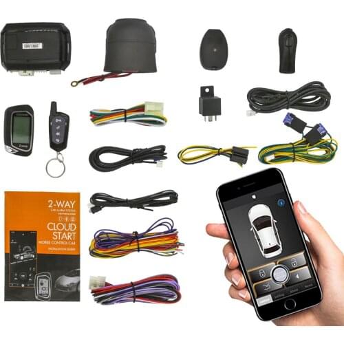 2-Way Car Alarm Security System with LED Display 1600 feet Range PKE Keyless Entry Car Door Lock System for Smart Key