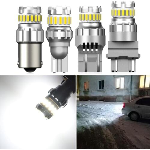 2Pcs Canbus T15 W16W Led Auto Bulb White DC 12V Car Reverse Backup Light 4014 SMD 1156 7443 LED Bulb FOR Audi A3 8P 8L 8V A4 B6