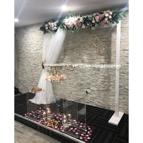 3pcs/set) clear Acrylic Bouquet Display Stand Square Pedestal Wedding Decor senyu1775