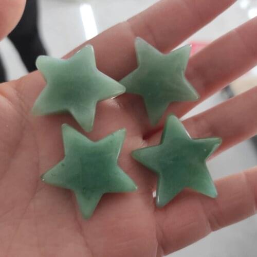4pcs Natural Aventurine Gemstone Star Meditation Healing Chakra Polished Gifts Natural Quartz Crysta