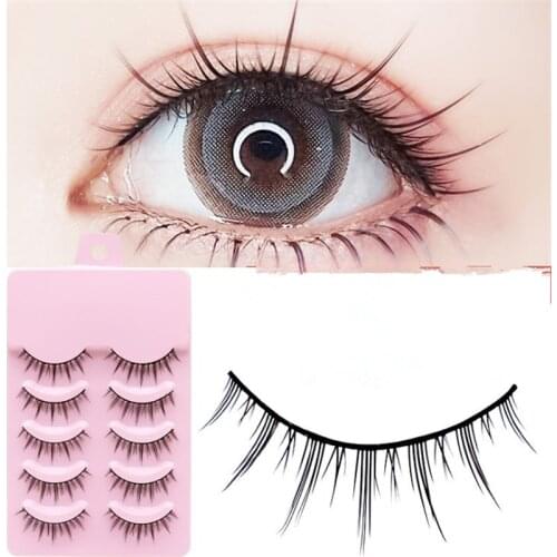 3D False Eyelashes 5 Pairs Natural Long Eyelashes Dramatic Volume Lashes Makeup Eyelash Extension Handmade Makeup Beauty Tool