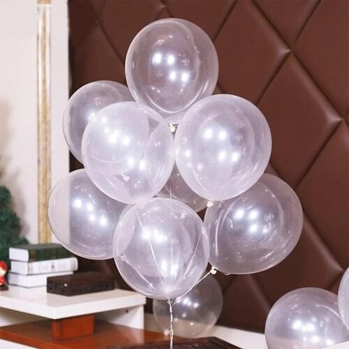 50/100Pcs/Lot 12inch Thick Clear Latex Balloons Transparent Balloon Romantic Inflatable Wedding Birthday Party Decorations Balls