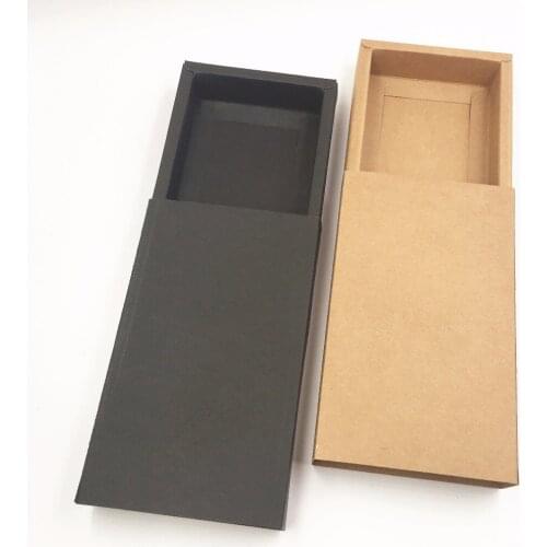 50pcs brown/black Kraft Paper Handmade Drawer Gift Boxes Packing Box/Packing Case For Candy\Cake\Jewelry\Gift\chocolate