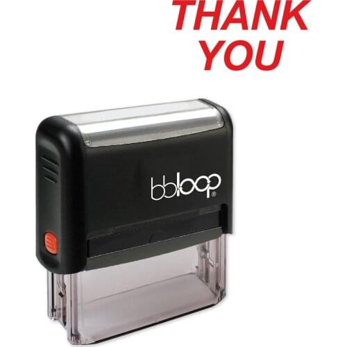 Bbloop Thank You w/Italic block Style Font and Design Self-Ink