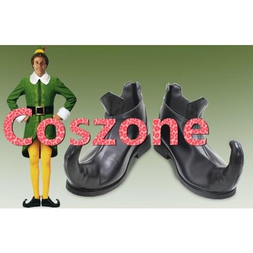 Christmas Elf Buddy Black Cosplay Shoes Boots Halloween Carnival Cosplay Costume Accessories