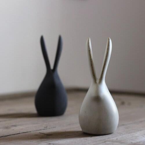 Home decor Ceramics Home Decoration tea pet rabbit small Alices Adventures in Wonderlands white rabbit Mr. Gathering Hall