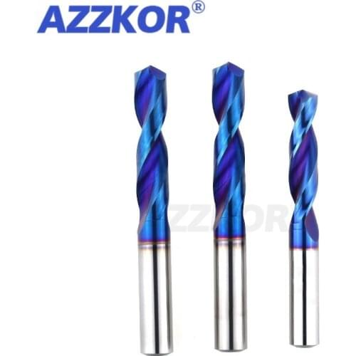 GAMONT Carbide Alloy Drill Tungsten Steel Hard Stainless Blue Nano Coating Straight Handle Solid Drill For CNC Lathe Machine