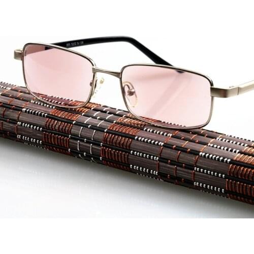 Photochromic Sunglasses Men Women Glass Lens Chameleon Sun Glasses Transition Sunglasses Clear Change to Brown Gray Eyeglasses
