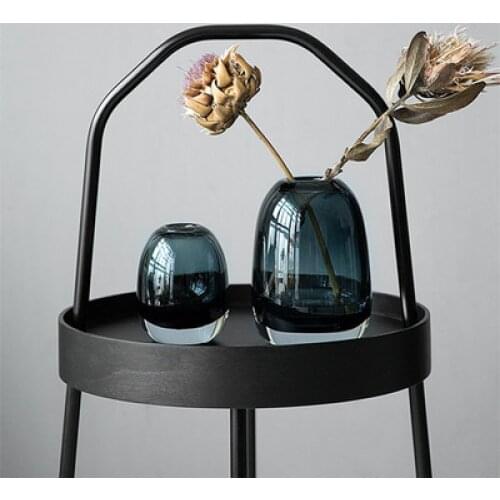 Creative Light luxury Flower Glass Vase transparent decoration hydroponic crafts home ornaments Plant Holder wedding