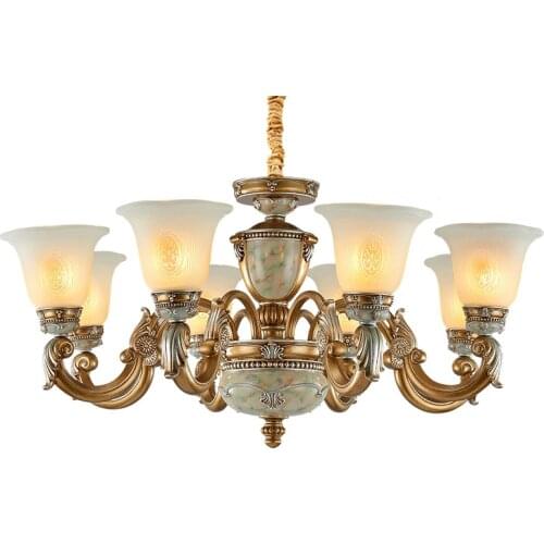 European Style Retro Chandelier Lamps Luxury Villa Living Room Restaurant Master Bedroom Hotel Shopping Mall Clubhouse Light