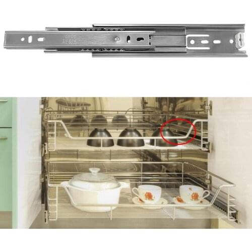 Stainless Steel Drawer Slides Ball Guide Mute Anti-rust Cabinet Thicken Drawer Runners Slide Rail Furniture Hardware Fittings