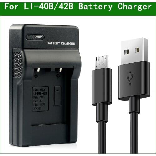 LANFULANG LI-40B LI-42B Digital Camera Battery Charger for Olympus VR-310 VR-330 IR-300 SP-700 D-630 ZOOM