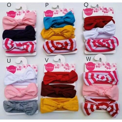 3pcs/lot Baby Girl Headband for Newborn Babies Hair Band Elastic Accessories Cotton Headwear Rabbit Ear Turban Headbands