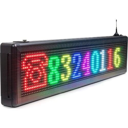 43"x 8" Programmable 7 colors WIfi LED Scrolling Message +temperature Display Sign Outdoor Waterproof P8 led panel outdoor Board