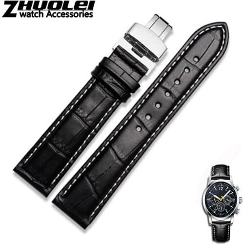 Genuine leather watchband With Butterfly Clasp Bands Croco Bracelet for men straps 12 13 14 15 16 17 18 19 20 21 22 23 24 mm