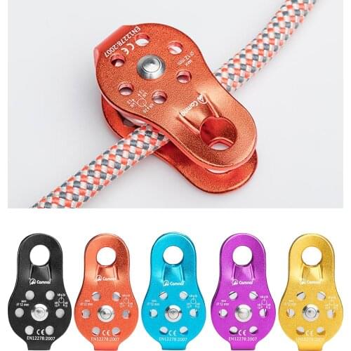 26KN Outdoor Caving Lifting Rock Climbing Fixed Rope Pulley Equipment Climbing Pulley Ball Bearing for Tree Arborist Accessories