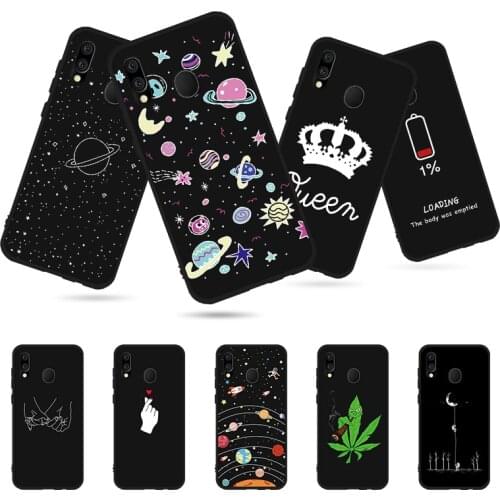 Cool Moon Space Phone Cases For Samsung Galaxy A70 A60 A50 A40 A30 A20 A20e A10 A2 Core Soft Silicone Cover Black TPU Coque Capa