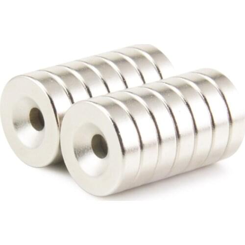 50pcs 20mm x 10mm with hole dia 6mm strong N35 neodymium D20*10-6mm magnet 20x10-6mm, 20x10mm hold 6mm