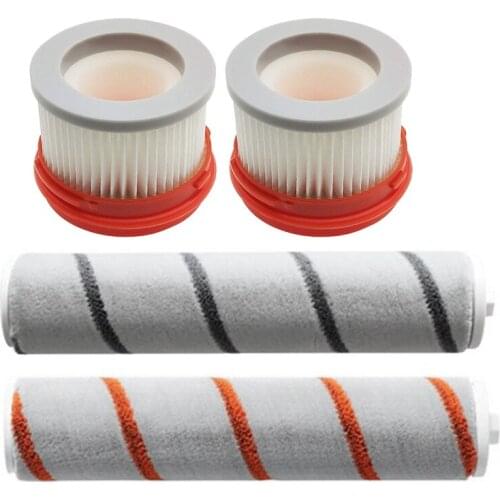 Replacement HEPA Filter,Rolling Brush,Soft Roller Brush for Xiaomi Dreame V9 V9D V10 Cordless Vacuum Cleaner,4 Pack