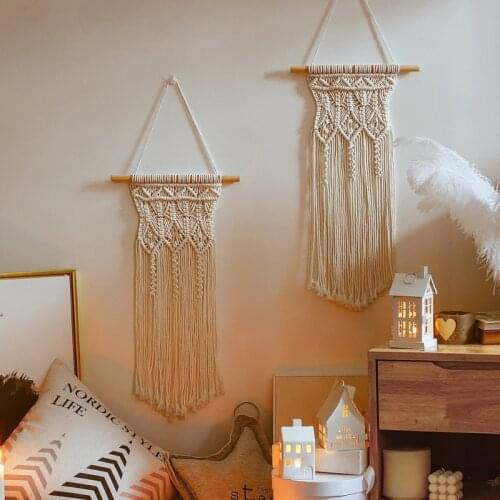 Handmade Woven Macrame Wall Hanging Tapestry Wedding Wall Decoration Backdrop Wall Home Living Room Home Decor