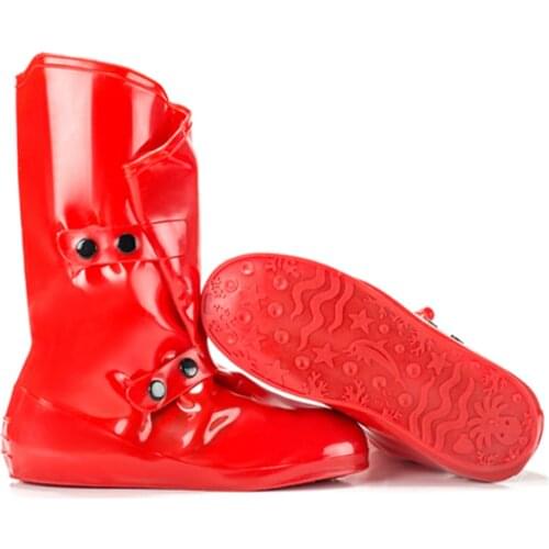 Hot Selling New Fashion Waterproof PVC Rain Shoes Cover Anti-slip Outdoor Bicycle Fold-able Reusable Silicone Rubber Rain Boots