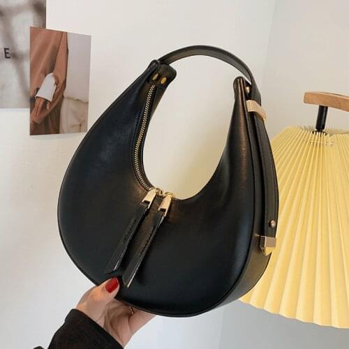 Famous Brand Woman Leather Shoulder Bag Crossbody Bags for Women Armpit Bags Solid Handbags Vintage Hobos Bag Sac Femme Tote New