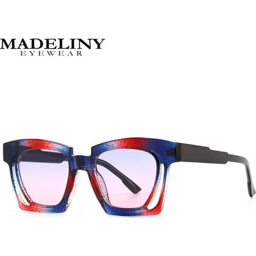 MADELINY Fashion Oversized Sunglasses Women Retro Square Sun Glasses Female uxury Brand Designer Eyewear Vintage Gafas De MA478