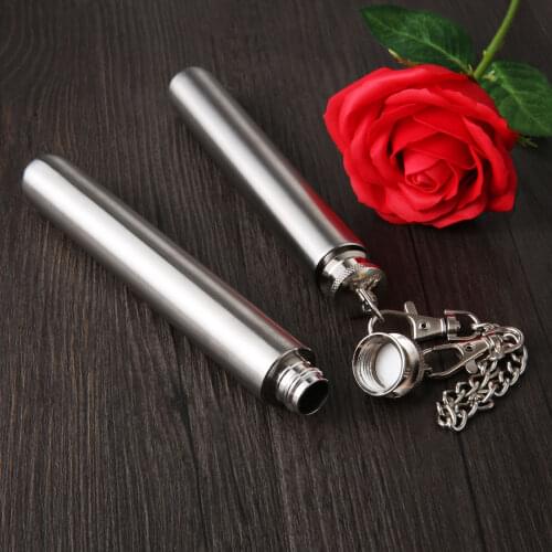 1Pcs 1.5 Oz Nunchucks Shaped Stainless Steel Whisky Hip Flasks Mini Liquor Pot Alcohol Whiskey Flasks Tube Camping Wine Bottle