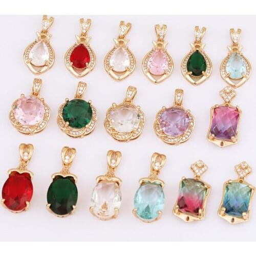 WHSOK 20Pcs Jewelry Accessories/Crystal Pendants For Necklace/DIY Making/Hand Made/CZ Charms/Jewelry Findings & Components