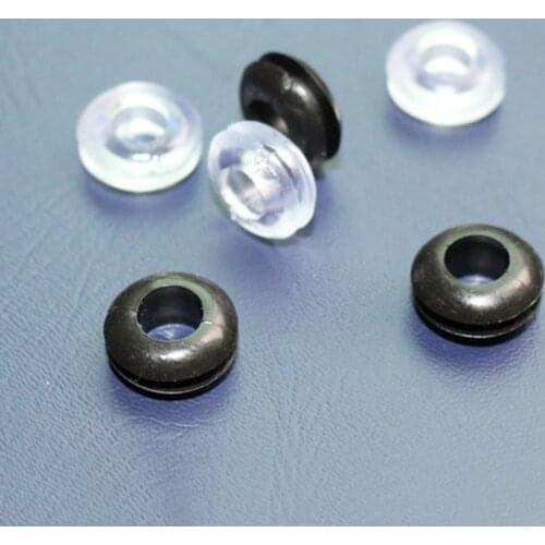 5 6 8mm Transparent grommet machine wire grommet,double side,clear,LED lighting toy DIY coil protector metal outlet case plate