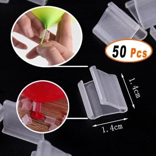 50 Pcs Balloons Sealing Clip Clamps Buttons"V" Shape Balloon Seal Clip Wedding Party Christmas Birthday Decoration