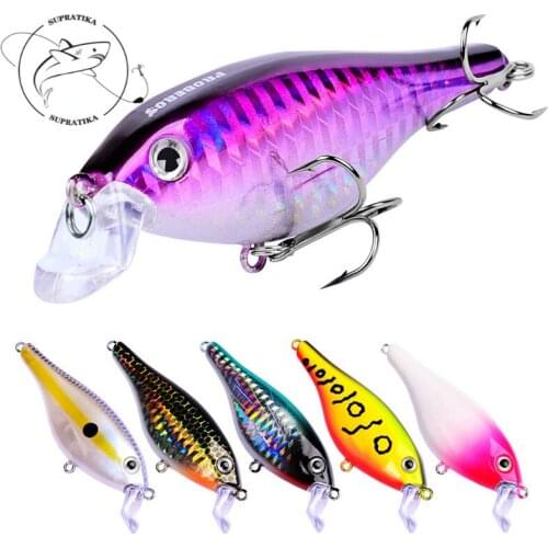 6pcs 8.5cm/11g Artificial Topwater Crank Plastic Hard Bait Robust Waterproof Bass 4# With Sharp Treble Hook 3D Eyes Bionic Bait