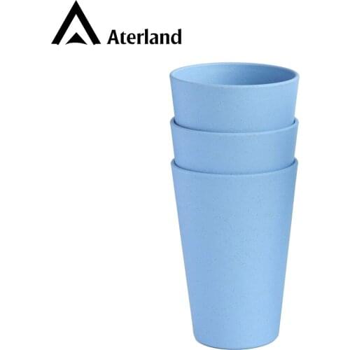 Aterland Unbreakable Reusable Cups Drinking Cups for Adult, 16 OZ, Set of 3