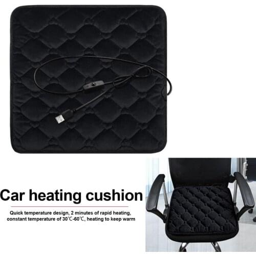 Car Heated Seat Cushion Hot Cover Auto 12V Heat Heater Warmer Pad-winter Black