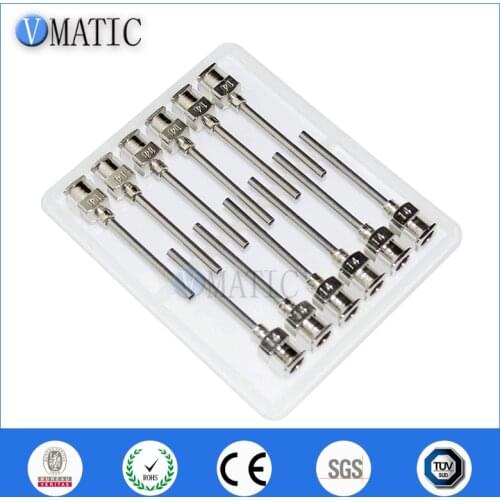 Free Shipping 12Pcs 1 Inch Tip Length 14G Blunt Stainless Steel Dispensing Needles Syringe Needle Tips Glue Dispenser Needle