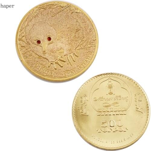 Business Souvenir Gifts Cute Animal Coins Metal Crafts with Plastic Case for Home Decor and Collection