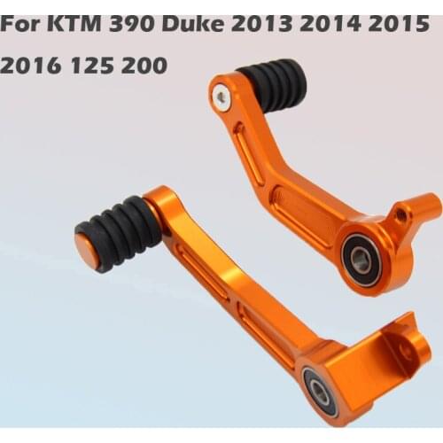 For KTM 390 Duke 2013 2014 2015 2016 125 200 Orange Motorcycle Foot Brake Lever & Gear Shifting Lever Pedal Pair CNC Aluminum