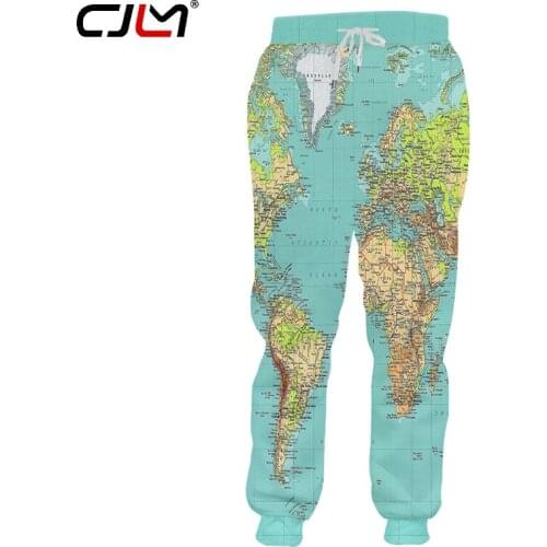 CJLM 3D Joggers Haren Pants Men/Women Cool Loose Sweat Pants Fashion Print Map Sweatpants Men Casual Long Trousers Suppliers