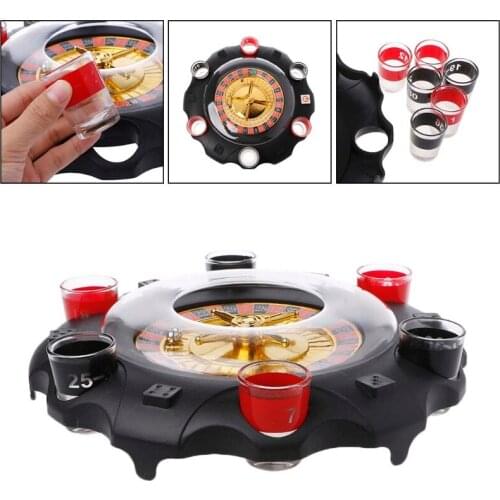 Electric Drinking Game Set Roulette Adult Party Casino Style 6 Shot Glasses Gift