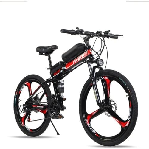 Electric Bicycle 36V 10AH Folding Mountain Electric Bicycle Power-assisted Double Suspension Variable Speed Bicycle