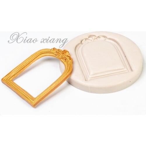 Photo Frame Shapes Fondant Cake Border Silicone Molds Cake Decorating Tools Sugar Craft Gummy Baking Kitchen Tools M2145